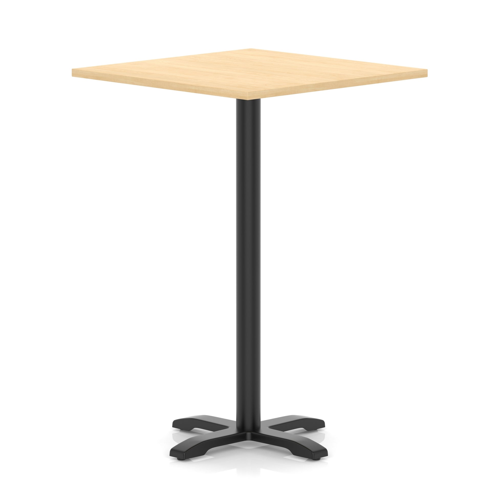 Italia Square Poseur Table With Cross Base Black Leg