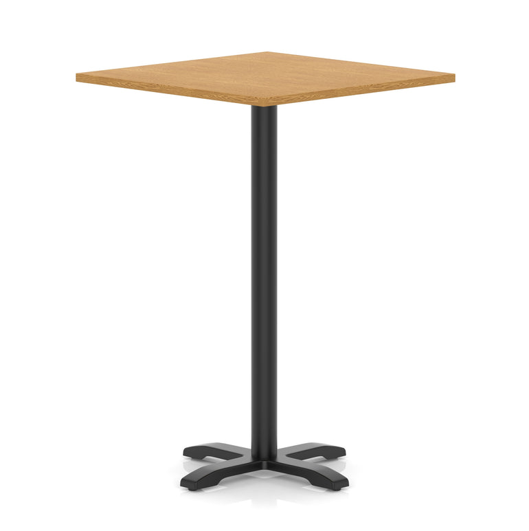 Italia Square Poseur Table With Cross Base Black Leg