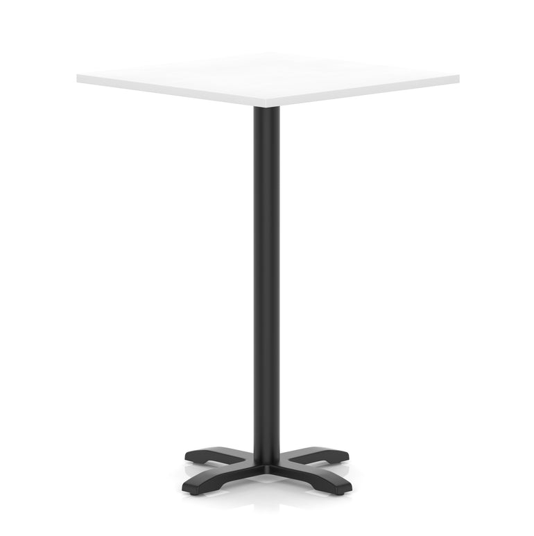 Italia Square Poseur Table With Cross Base Black Leg