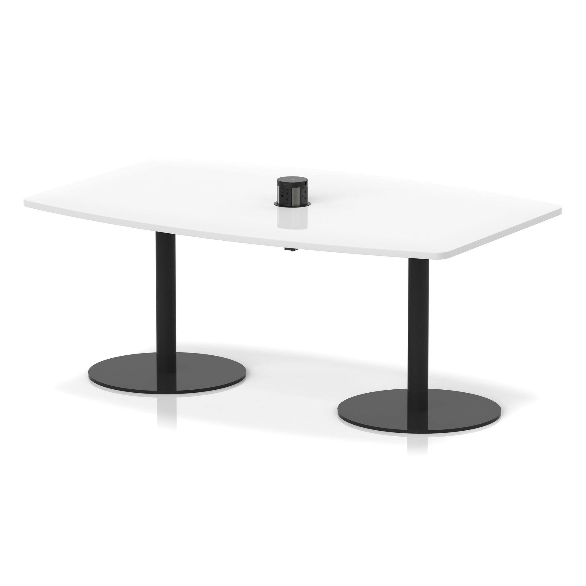Italia Volta Poseur High Gloss Table With Pop-up Power Module