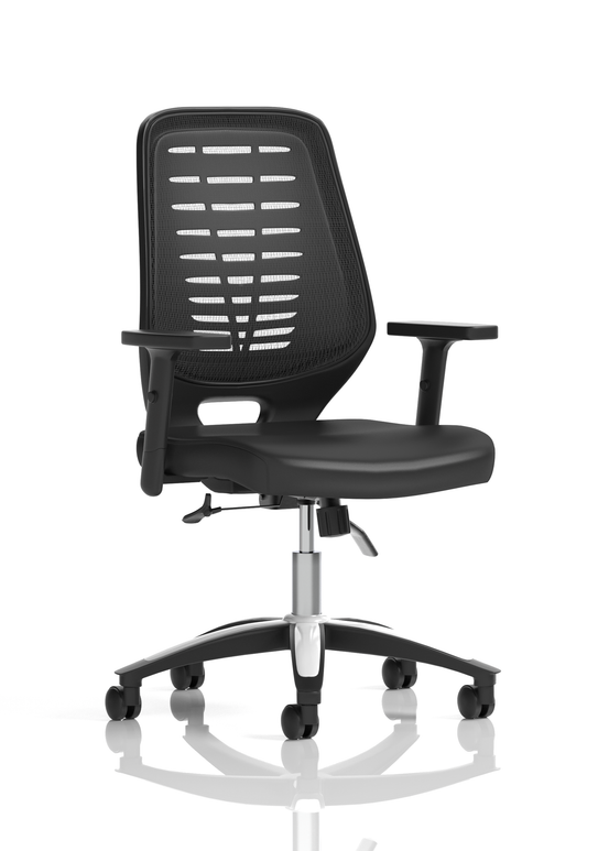 Relay Medium Mesh Back Task Operator Office Chair with Arms