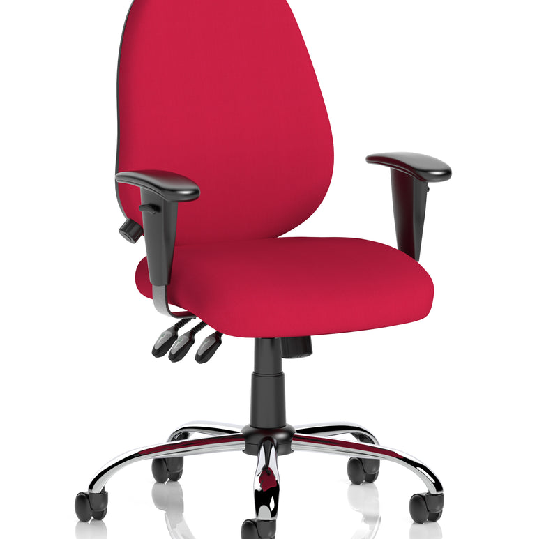 Lisbon Medium Back Task Operator Office Chair with Height Adjustable Arms