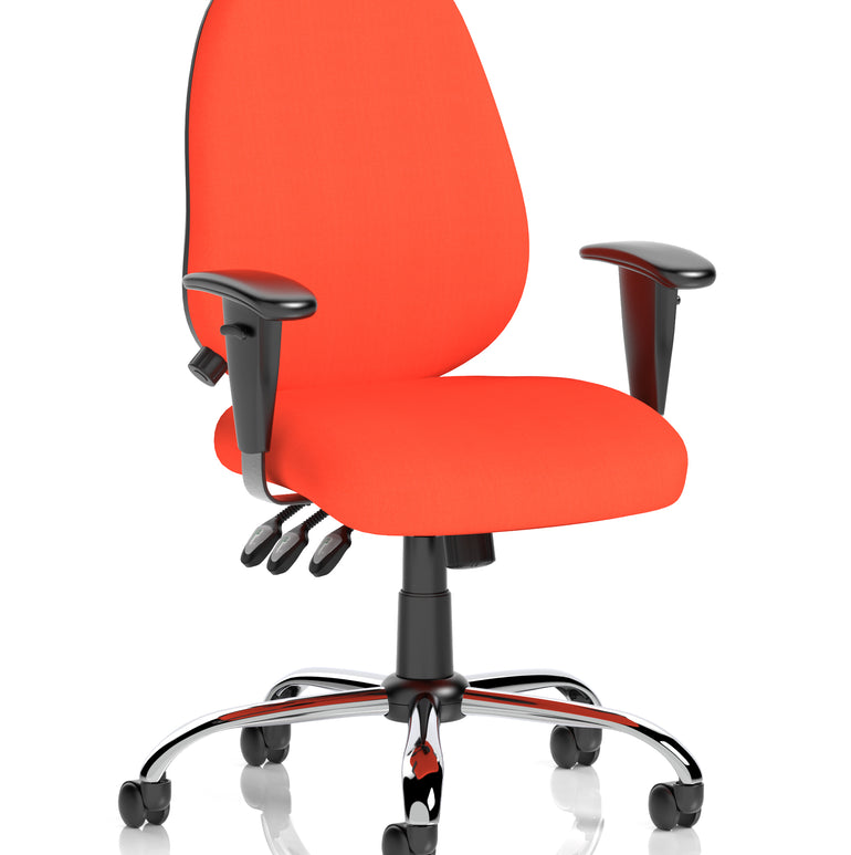 Lisbon Medium Back Task Operator Office Chair with Height Adjustable Arms