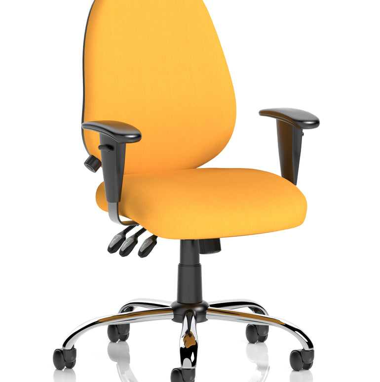 Lisbon Medium Back Task Operator Office Chair with Height Adjustable Arms