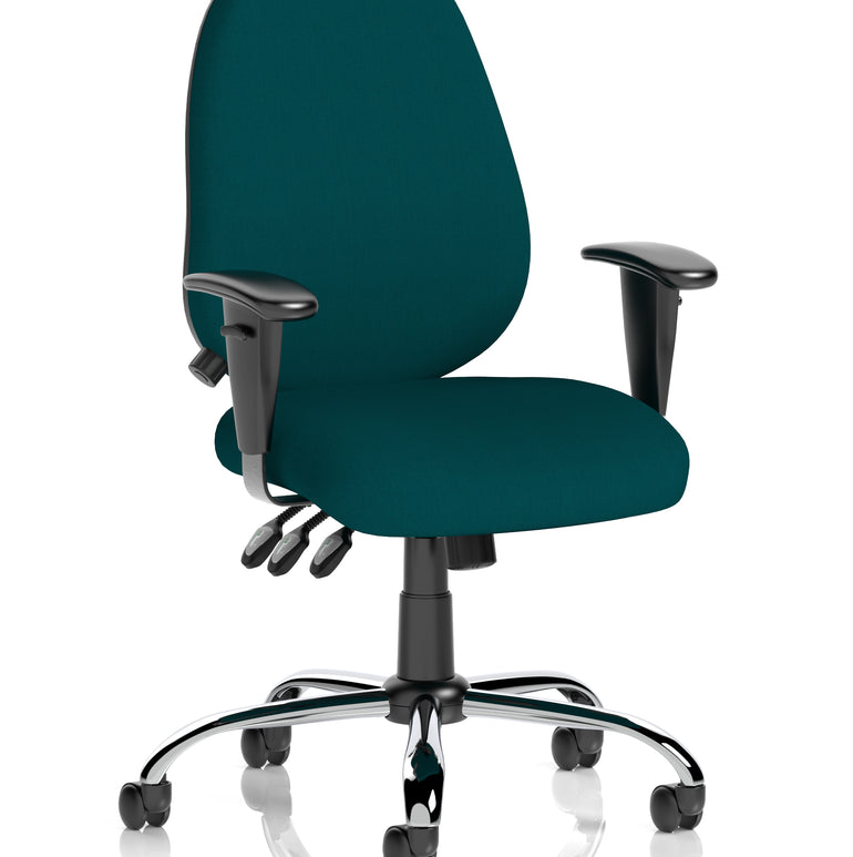 Lisbon Medium Back Task Operator Office Chair with Height Adjustable Arms