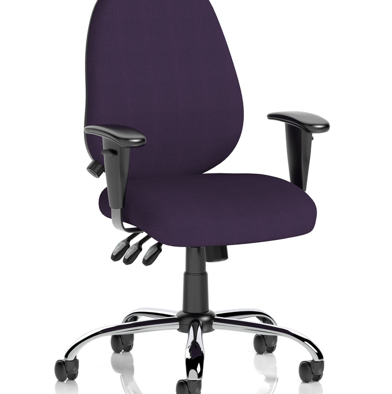 Lisbon Medium Back Task Operator Office Chair with Height Adjustable Arms