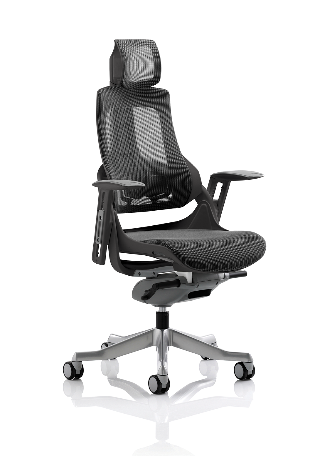 Zure High Back Black Shell Executive Office Chair with Arms