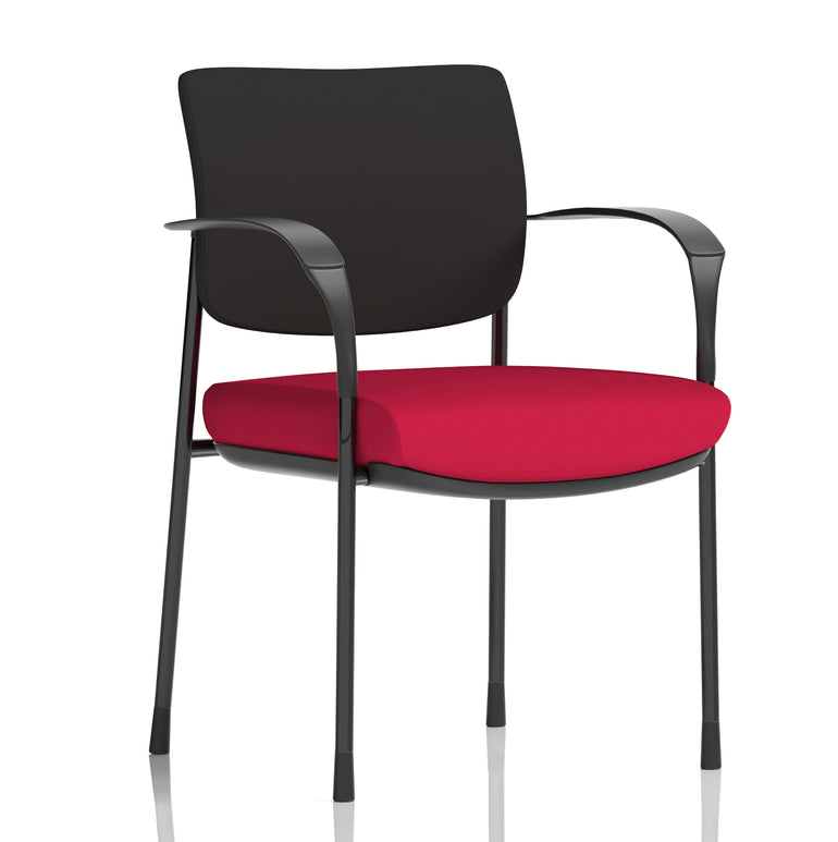 Brunswick Deluxe Medium Back Stacking Visitor Office Chair with Arms