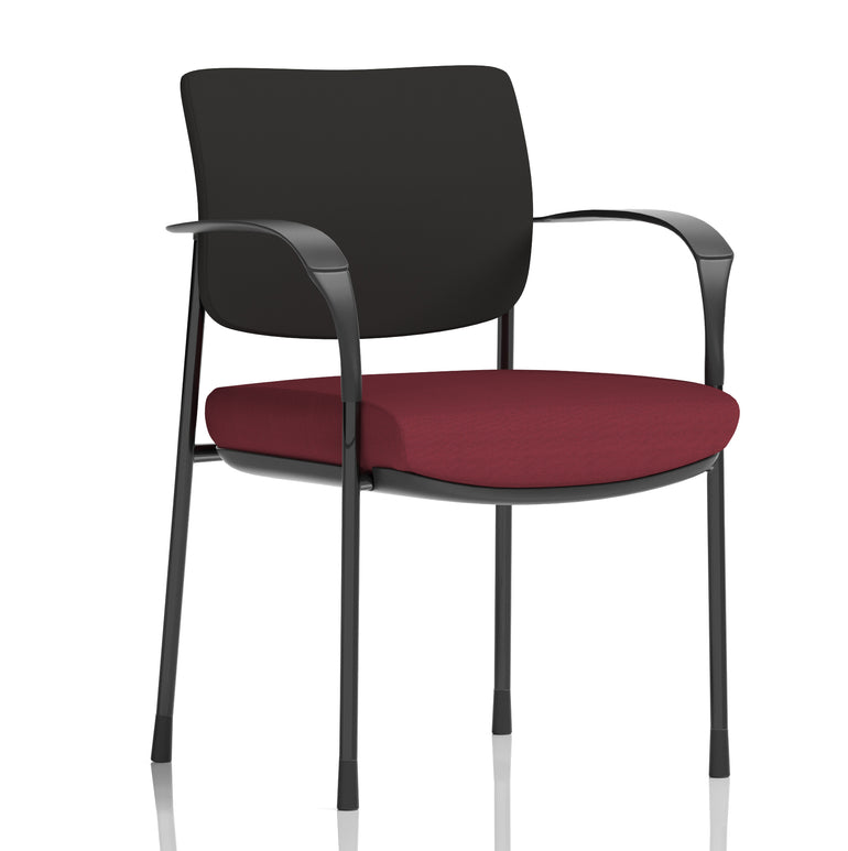 Brunswick Deluxe Medium Back Stacking Visitor Office Chair with Arms