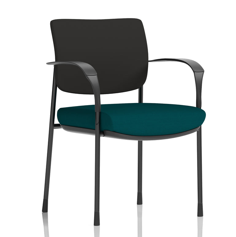 Brunswick Deluxe Medium Back Stacking Visitor Office Chair with Arms