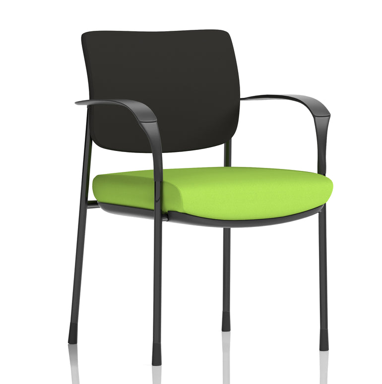 Brunswick Deluxe Medium Back Stacking Visitor Office Chair with Arms