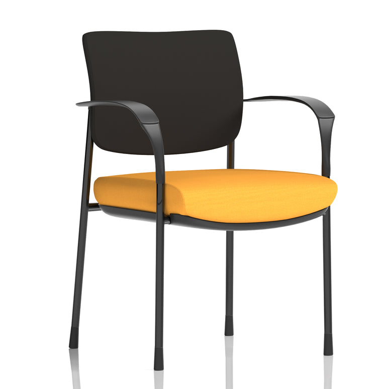 Brunswick Deluxe Medium Back Stacking Visitor Office Chair with Arms