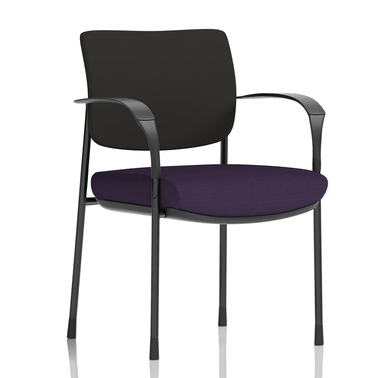 Brunswick Deluxe Medium Back Stacking Visitor Office Chair with Arms