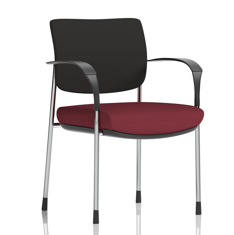 Brunswick Deluxe Medium Back Stacking Visitor Office Chair with Arms