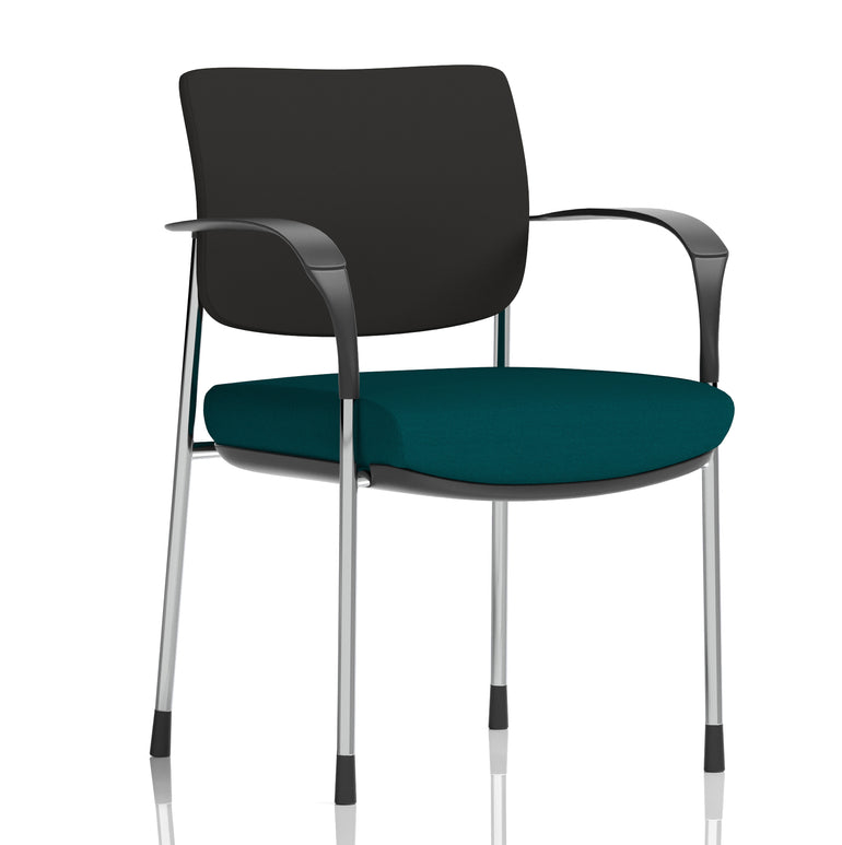 Brunswick Deluxe Medium Back Stacking Visitor Office Chair with Arms