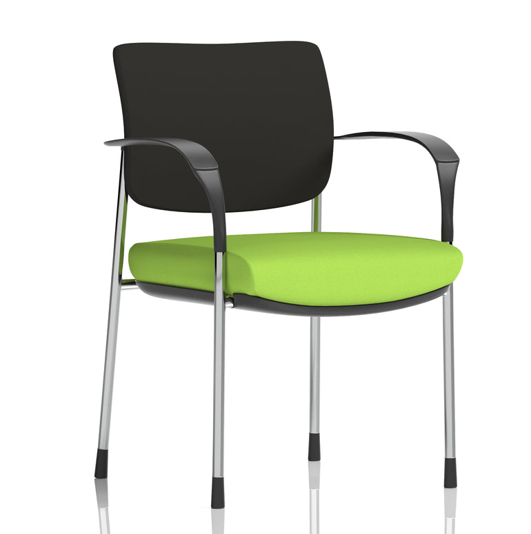 Brunswick Deluxe Medium Back Stacking Visitor Office Chair with Arms
