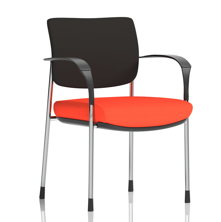 Brunswick Deluxe Medium Back Stacking Visitor Office Chair with Arms