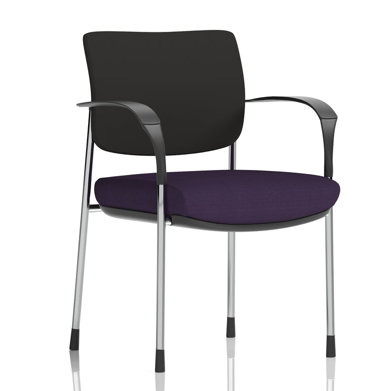 Brunswick Deluxe Medium Back Stacking Visitor Office Chair with Arms