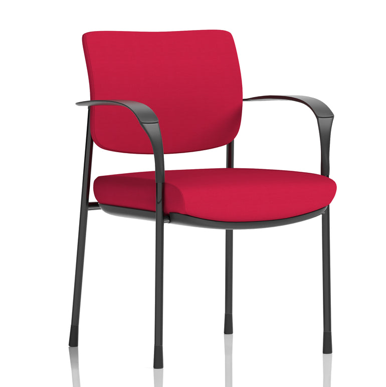 Brunswick Deluxe Medium Back Stacking Visitor Office Chair with Arms