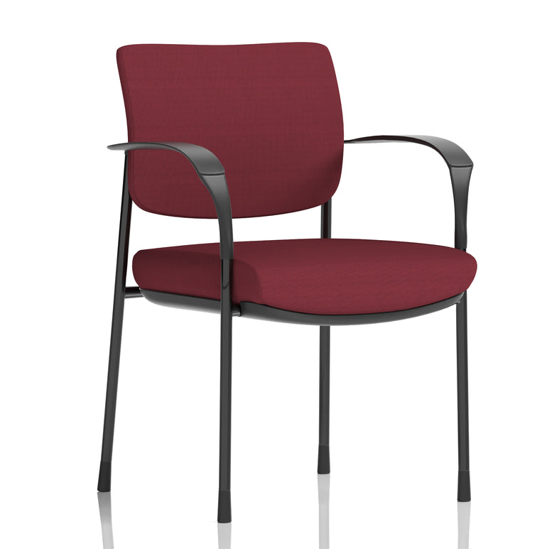 Brunswick Deluxe Medium Back Stacking Visitor Office Chair with Arms
