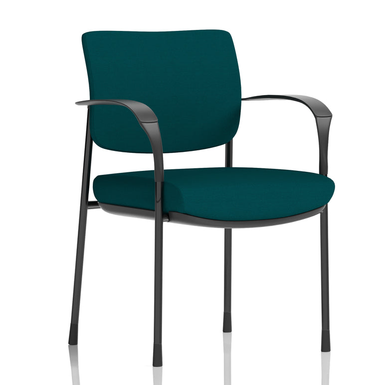 Brunswick Deluxe Medium Back Stacking Visitor Office Chair with Arms