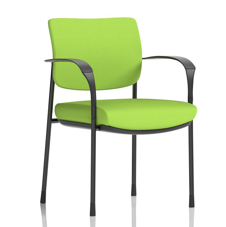 Brunswick Deluxe Medium Back Stacking Visitor Office Chair with Arms