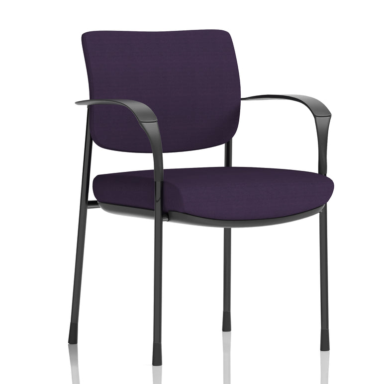 Brunswick Deluxe Medium Back Stacking Visitor Office Chair with Arms