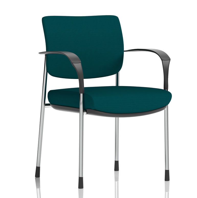 Brunswick Deluxe Medium Back Stacking Visitor Office Chair with Arms