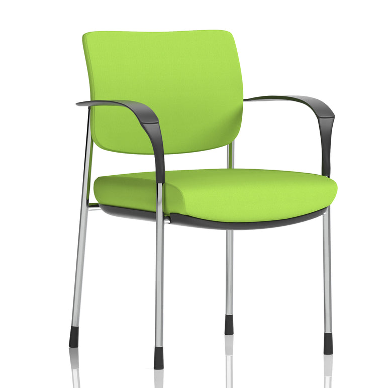 Brunswick Deluxe Medium Back Stacking Visitor Office Chair with Arms