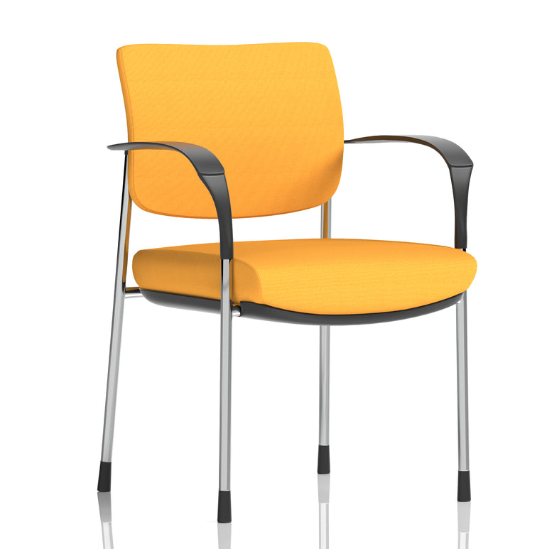 Brunswick Deluxe Medium Back Stacking Visitor Office Chair with Arms