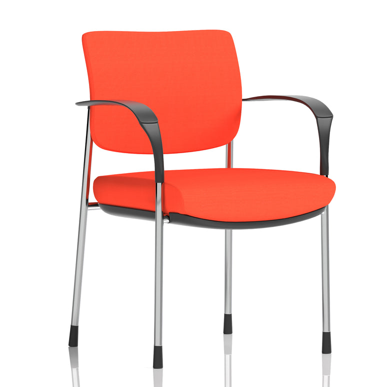 Brunswick Deluxe Medium Back Stacking Visitor Office Chair with Arms