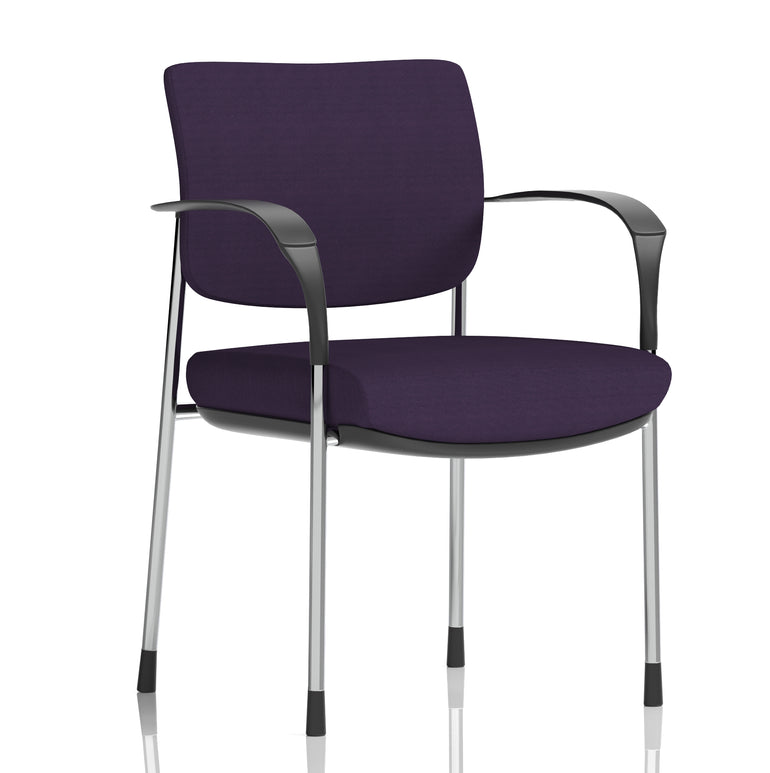 Brunswick Deluxe Medium Back Stacking Visitor Office Chair with Arms