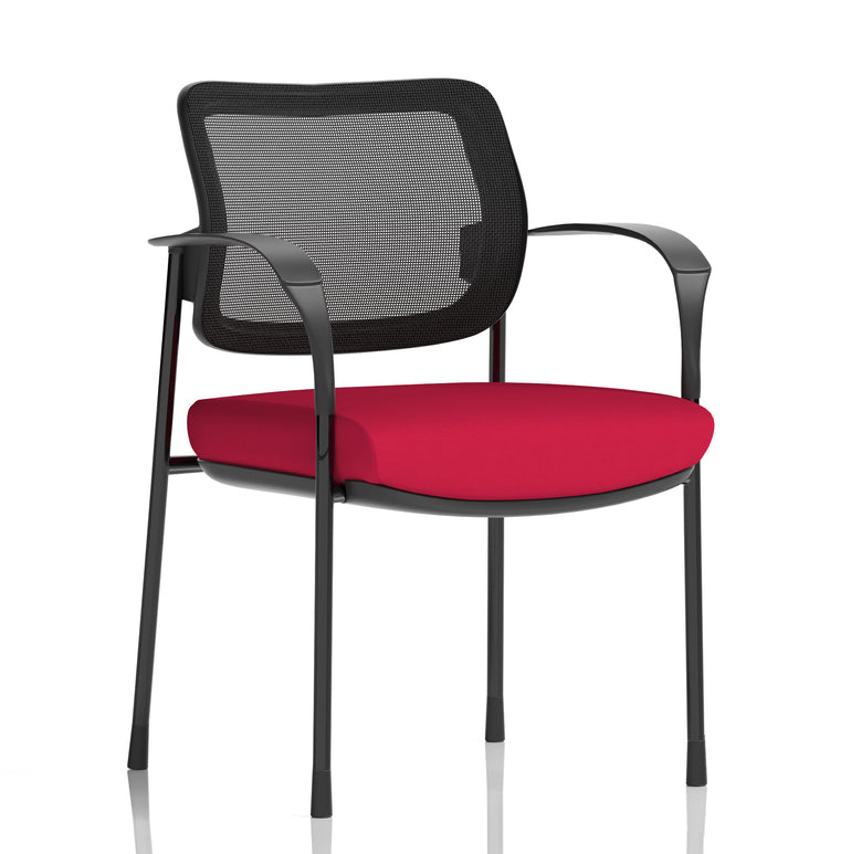Brunswick Deluxe Medium Back Stacking Visitor Office Chair with Arms