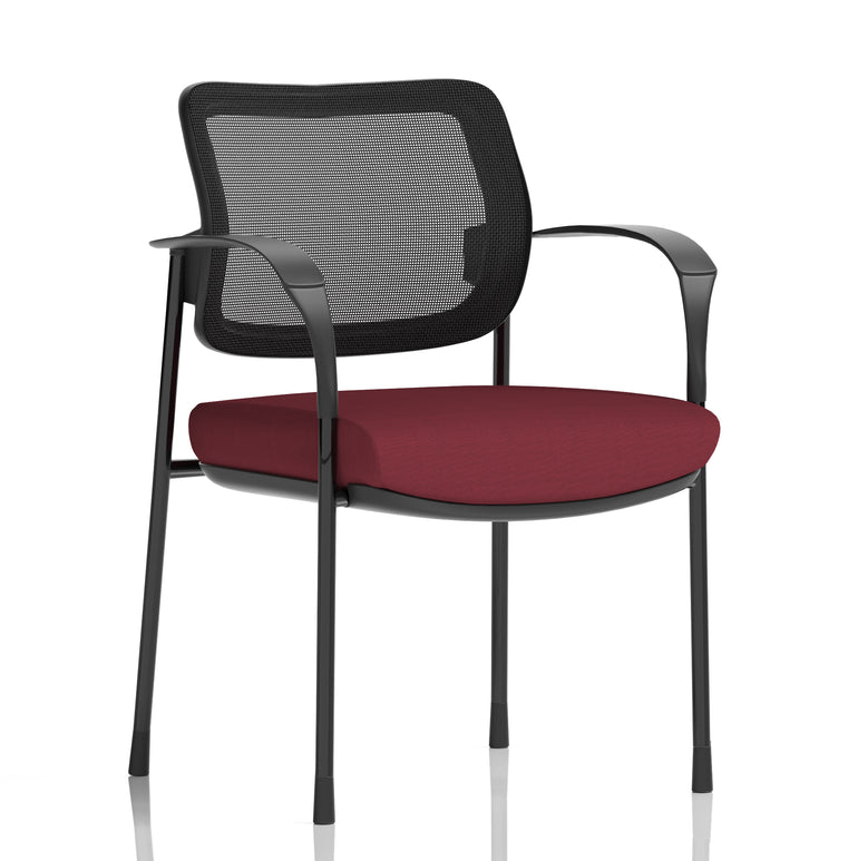 Brunswick Deluxe Medium Back Stacking Visitor Office Chair with Arms