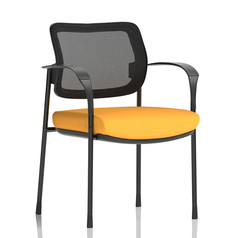 Brunswick Deluxe Medium Back Stacking Visitor Office Chair with Arms