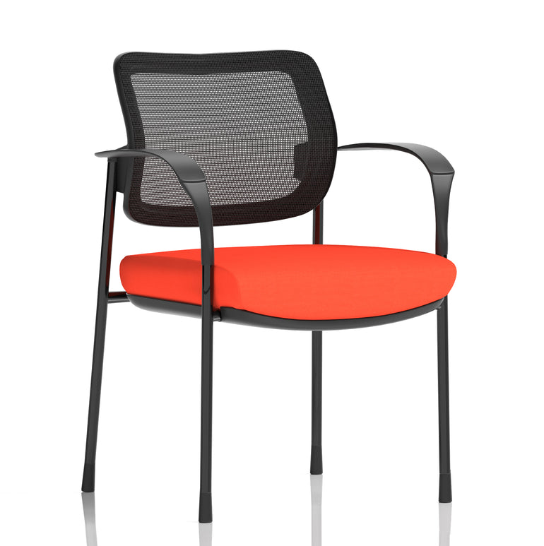 Brunswick Deluxe Medium Back Stacking Visitor Office Chair with Arms