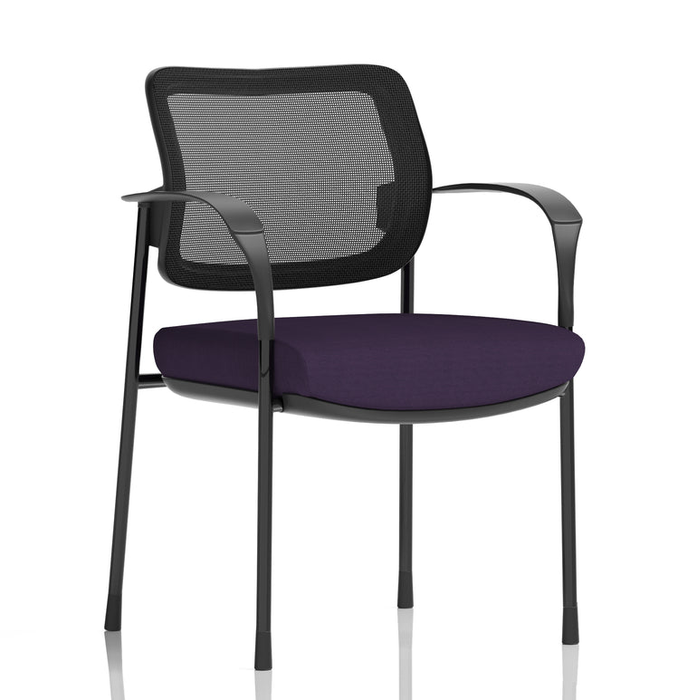 Brunswick Deluxe Medium Back Stacking Visitor Office Chair with Arms