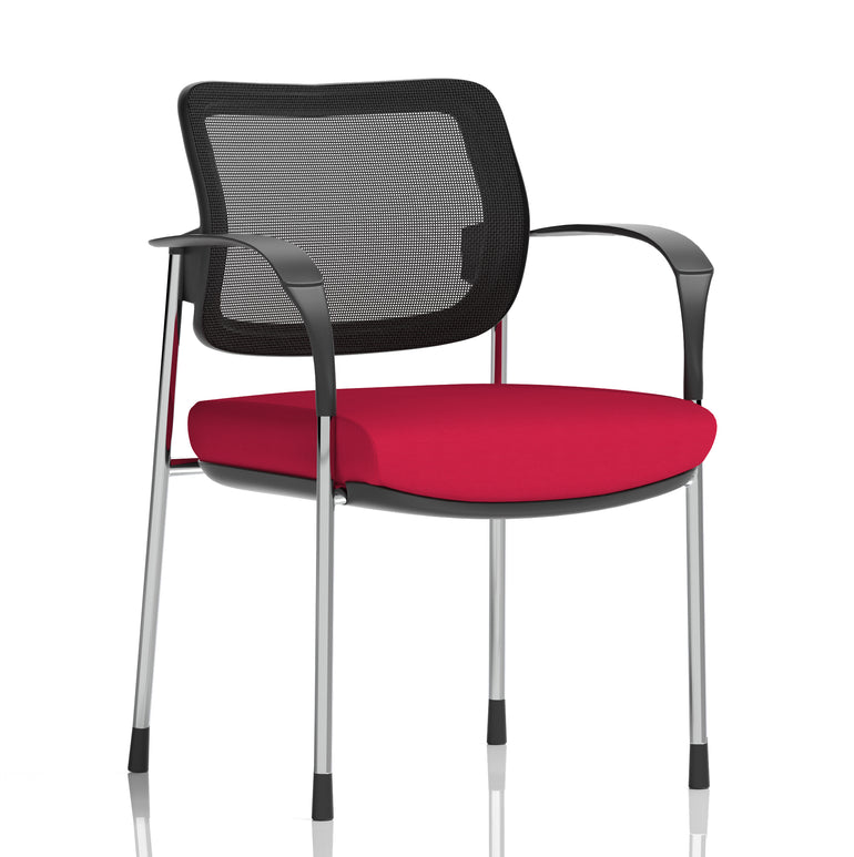 Brunswick Deluxe Medium Back Stacking Visitor Office Chair with Arms
