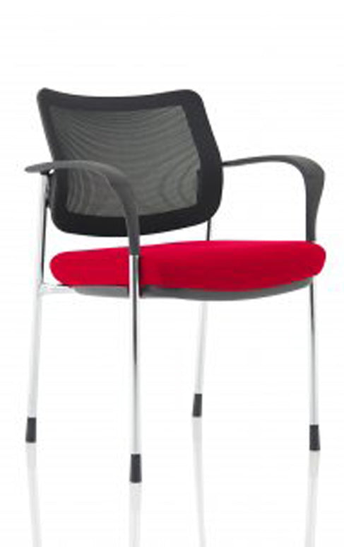 Brunswick Deluxe Medium Back Stacking Visitor Office Chair with Arms