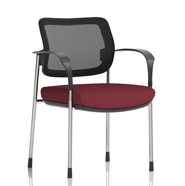 Brunswick Deluxe Medium Back Stacking Visitor Office Chair with Arms