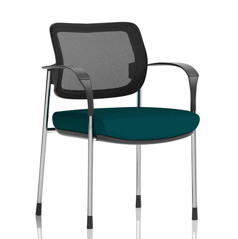 Brunswick Deluxe Medium Back Stacking Visitor Office Chair with Arms