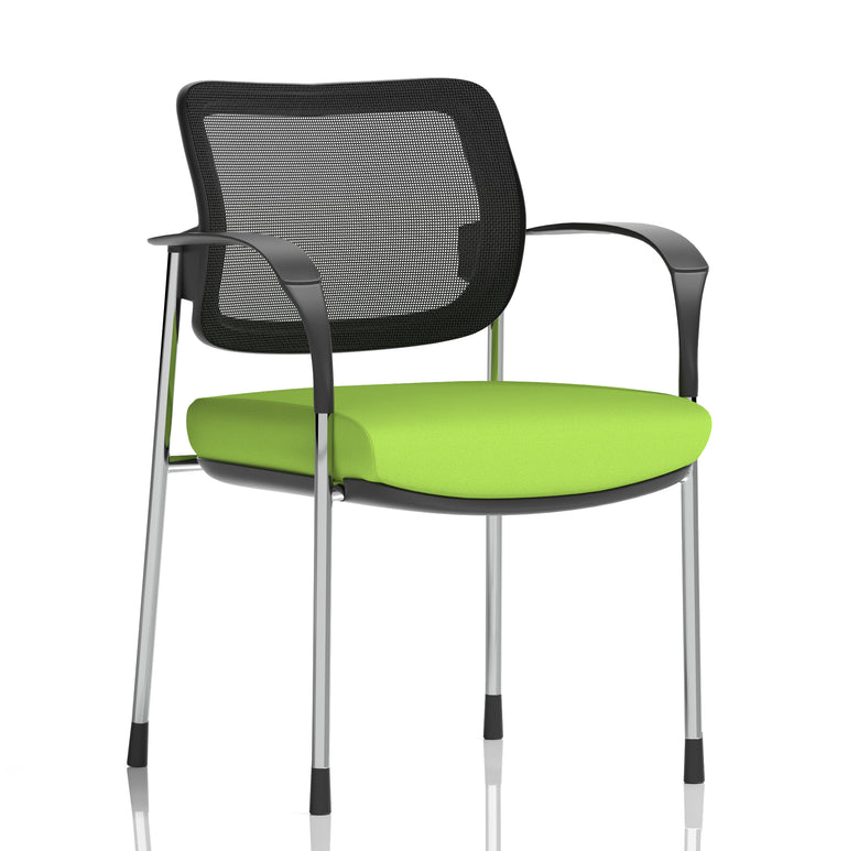 Brunswick Deluxe Medium Back Stacking Visitor Office Chair with Arms