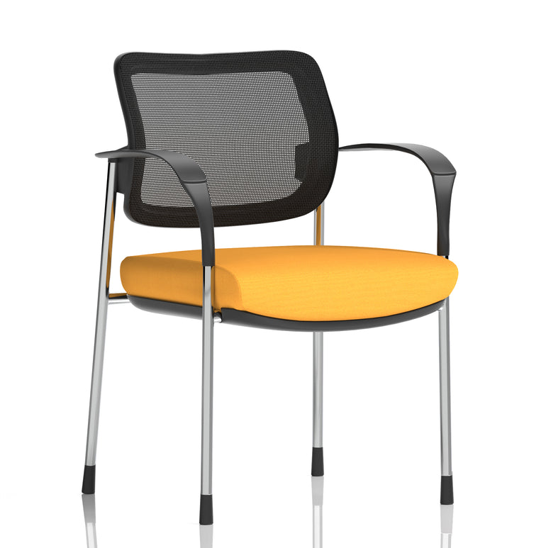 Brunswick Deluxe Medium Back Stacking Visitor Office Chair with Arms