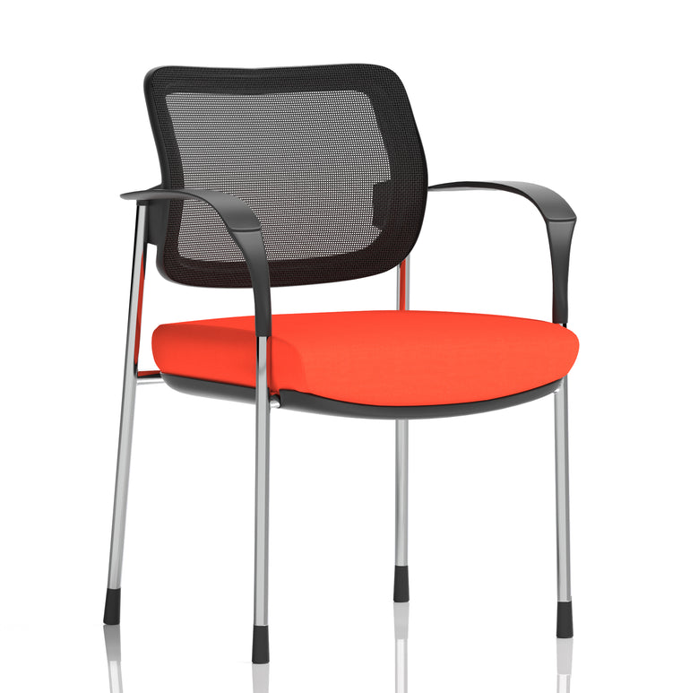Brunswick Deluxe Medium Back Stacking Visitor Office Chair with Arms
