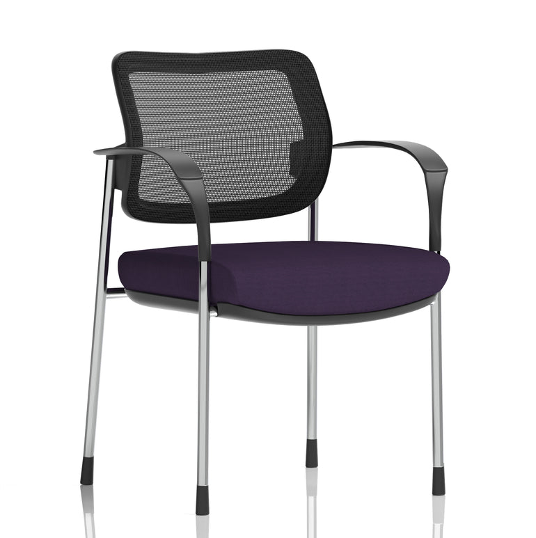 Brunswick Deluxe Medium Back Stacking Visitor Office Chair with Arms