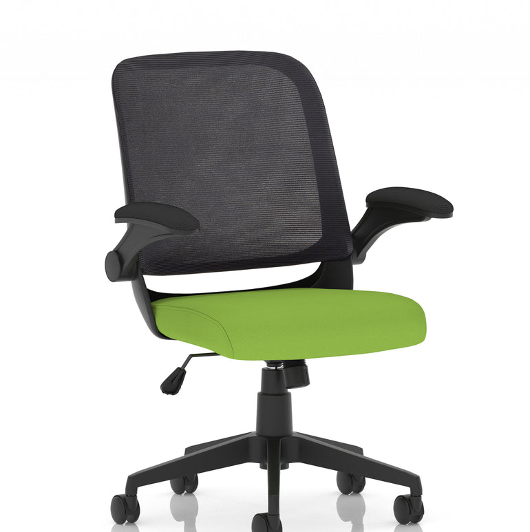 Crew Task Operator Mesh Chair With Folding Arms