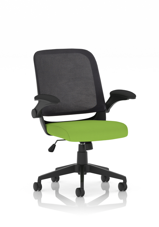 Crew Task Operator Mesh Chair With Folding Arms