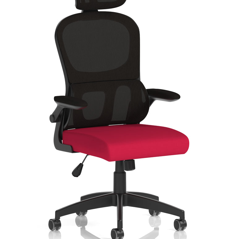 Iris Task Operator Mesh Back Fabric Seat With Headrest