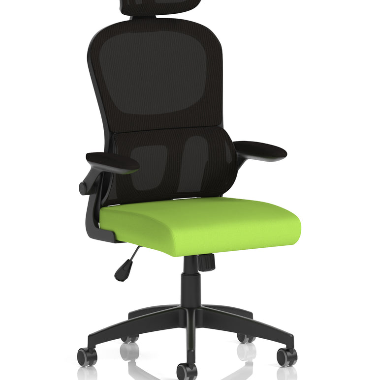 Iris Task Operator Mesh Back Fabric Seat With Headrest