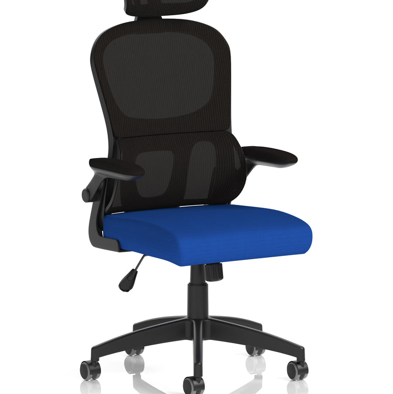 Iris Task Operator Mesh Back Fabric Seat With Headrest